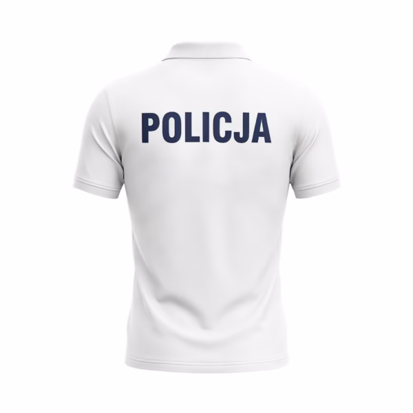 Policja-Polo-tyl-FS (1) Koszulka polo męska POLICJA – biała
